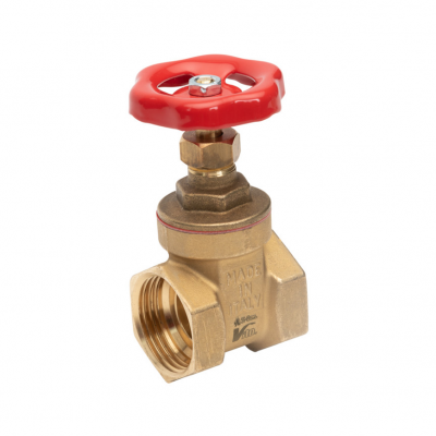 Válvula cortina bronce roscada